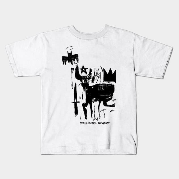 Basquat Drawing Kids T-Shirt by Shtakorz
